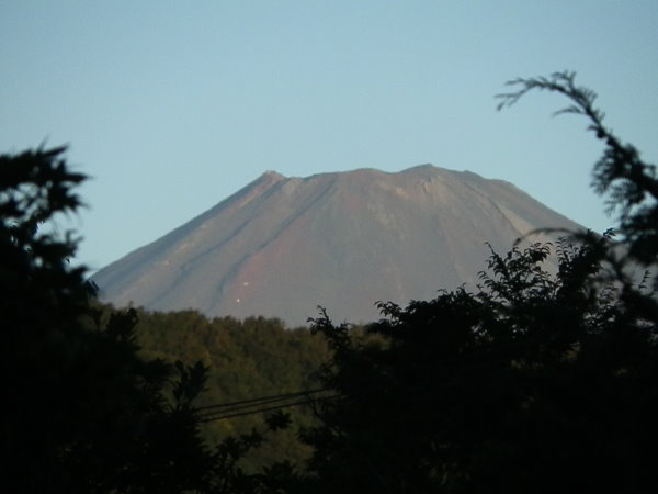 ペンション２階から富士山